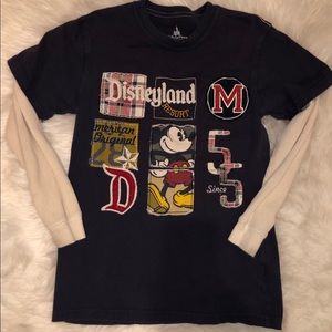 Disneyland Mickey Shirt Thermal Sleeves Medium